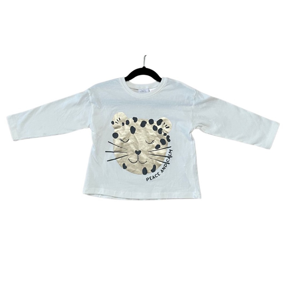 NWOT Zara "Peace & Calm" Lion Top (Size 18-24 Months)